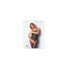 Bodystocking résille imprimé motifs floraux - Le Numéro 13 - Collection Bodystocking 
